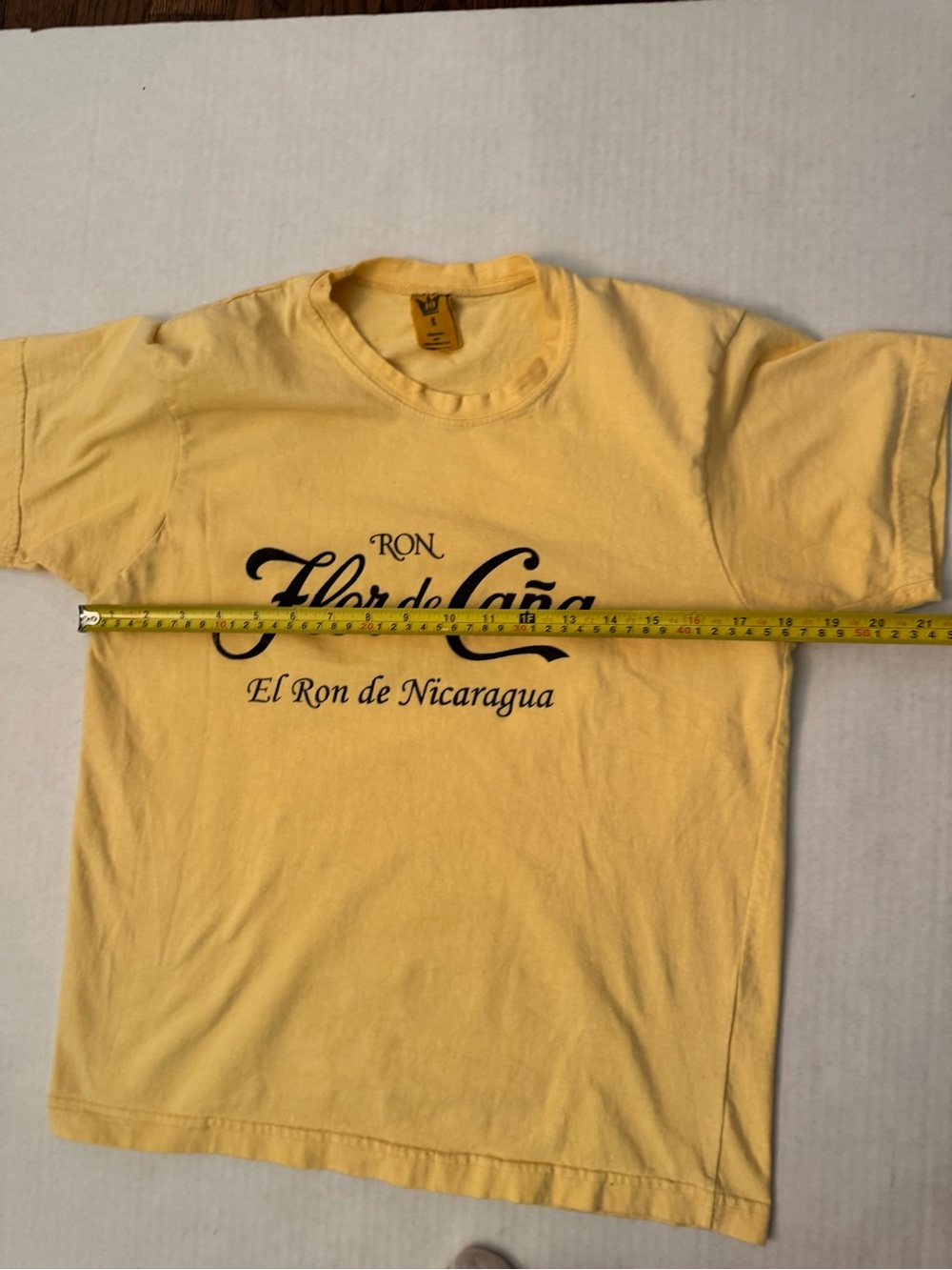 Flor de Cana Vintage Yellow Logo Short Sleeve Tee - Women - Picture 6 of 10